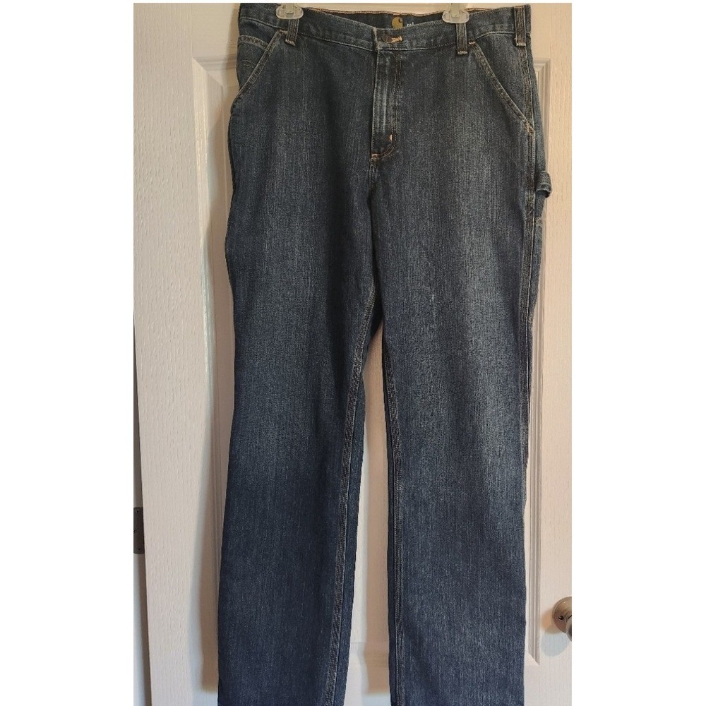 Carhartt 103327-966 Blue Ridge‎ Relaxed Fit Holter Denim Carpenter Jeans 36x34